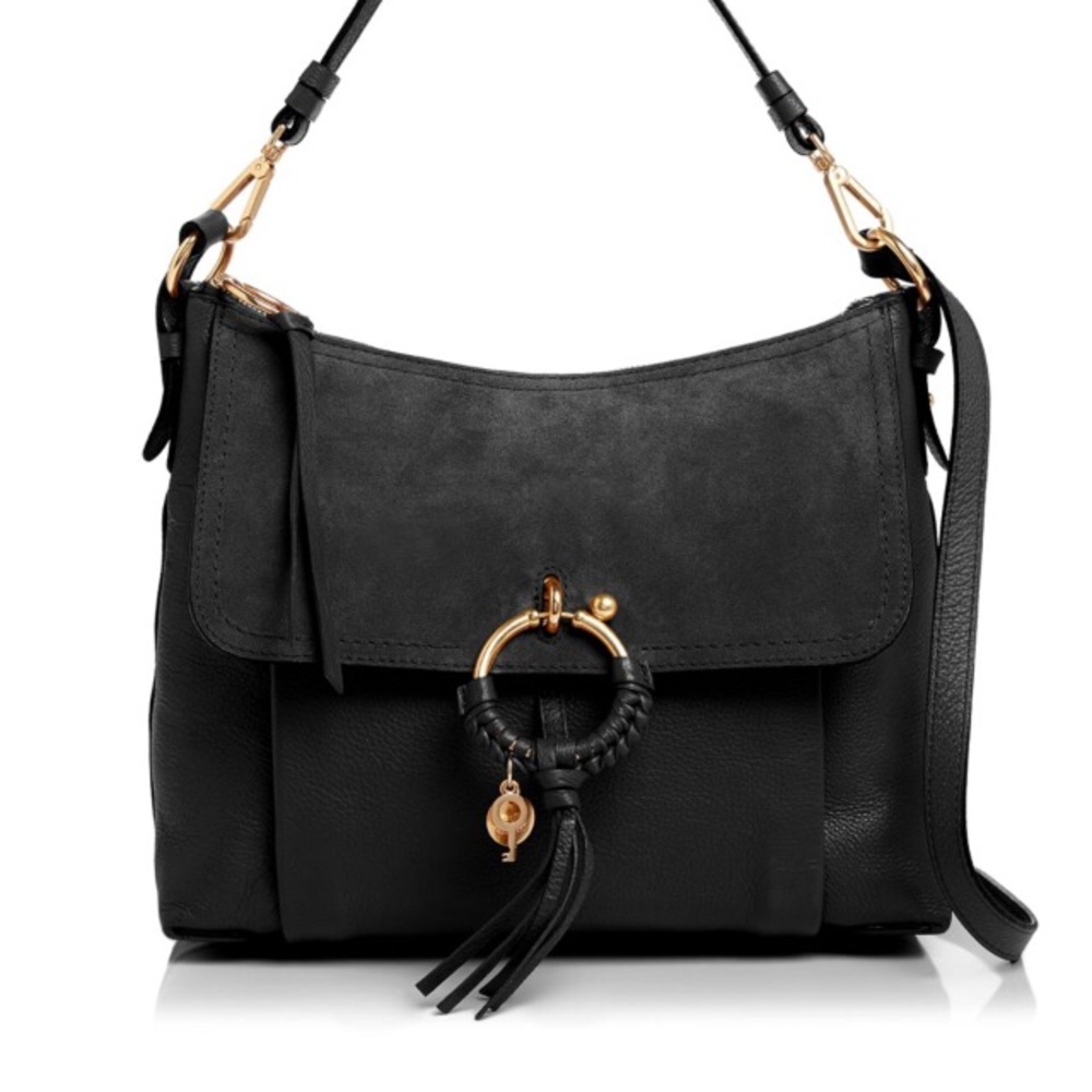 See By Chloe Black Shoulder Bag with Gold Hardware